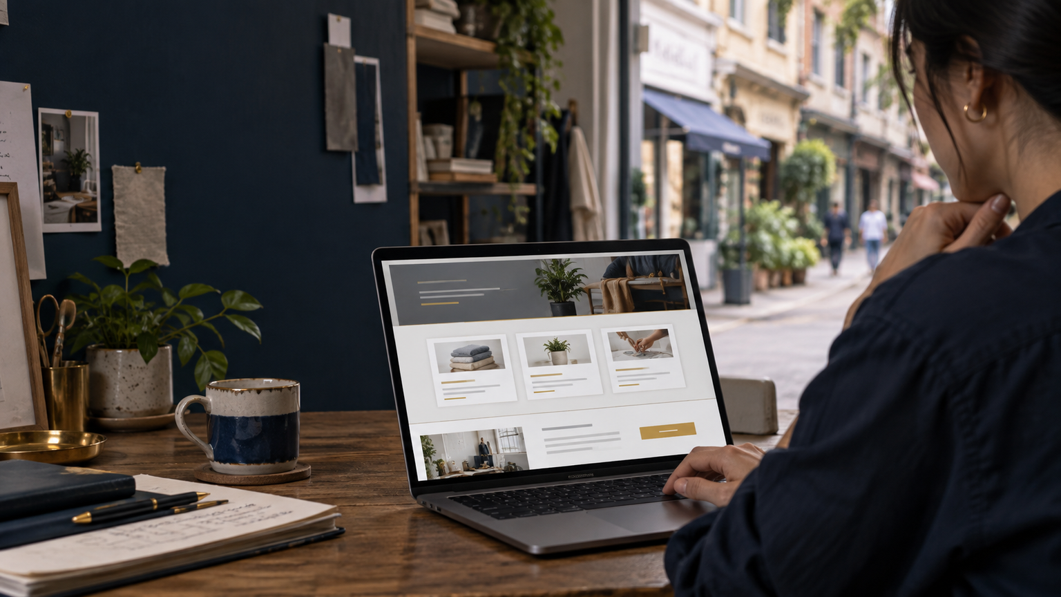 A fictional Bangsar neighbourhood business owner planning clear website service and enquiry information