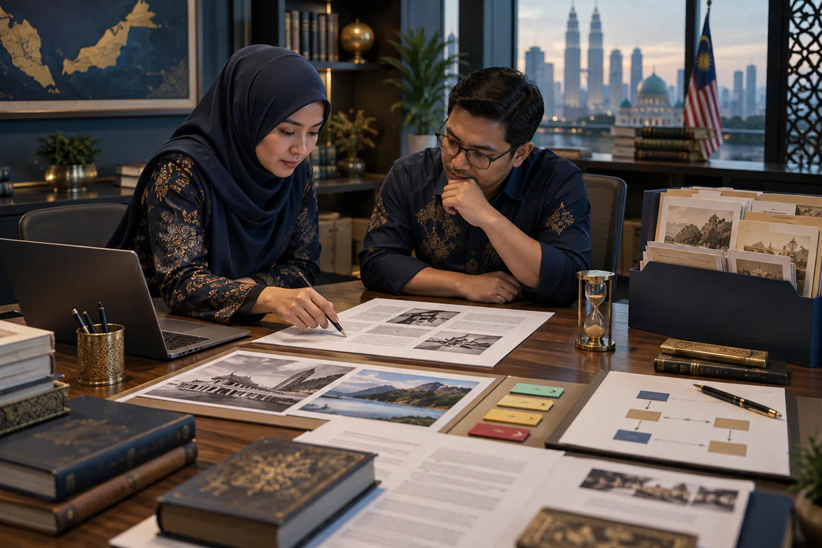 Editor dan penyemak memeriksa draf terhadap folder sumber dan penanda status