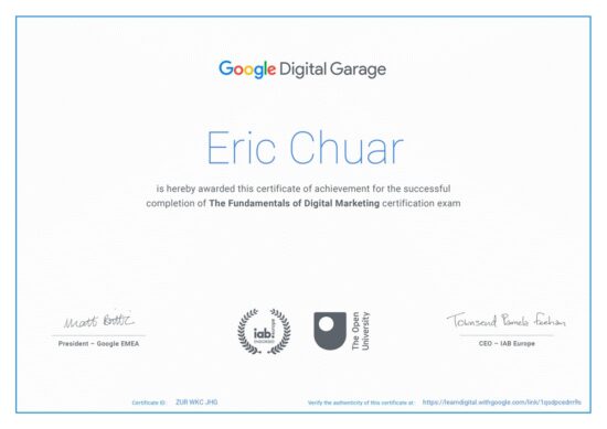 Google The Fundamental of Digital Marketing