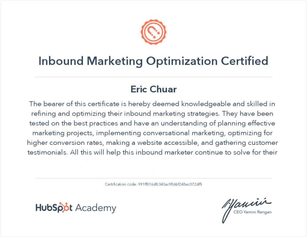 Inbound Marketing Optimization