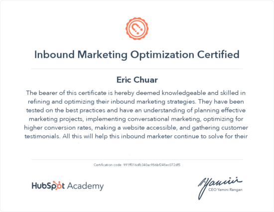 Inbound Marketing Optimization